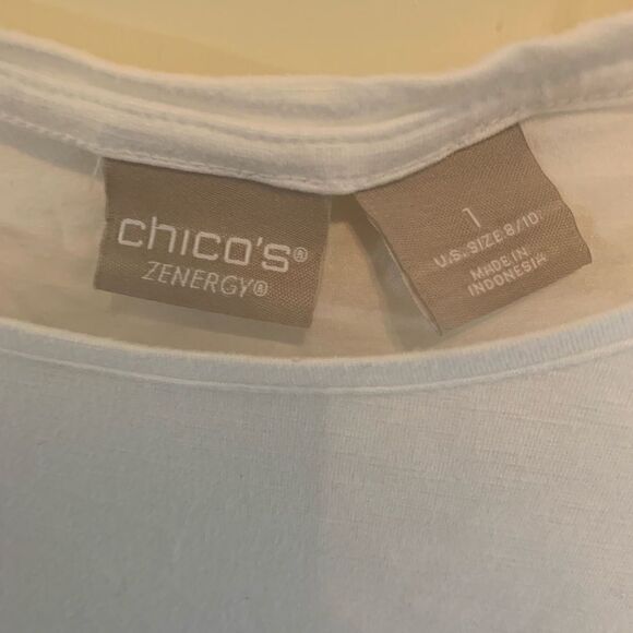 Chico’s 3/4 Sleeve White top size 1 or Small - Picture 5 of 5